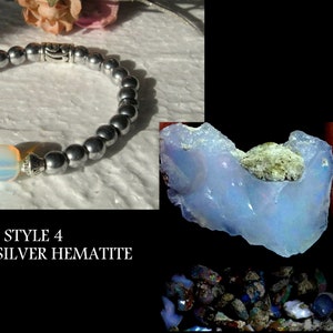 Men stone Opal Bracelet Tourmaline Hematite Onyx Tiger eye Moonstone, bestseller Healing protection bracelet men, women, couple gift 1 bracelet style 4