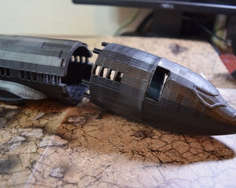 28mm Wargame Terrain Post Apocalyptic Jet Airplane-Fallout Necromunda Zombicide