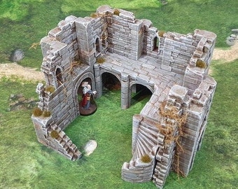 Ruins of Generica Keep Ruin for 25mm-32mm Tabletop Fantasy Wargaming