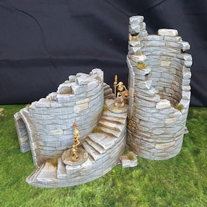 Ruins of Generica Two Tower Ruin for 28mm Tabletop Fantasy Wargaming