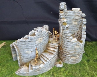 Ruins of Generica Two Tower Ruin for 28mm Tabletop Fantasy Wargaming