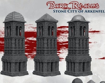 Arkenfel Tower 2 for 28mm Tabletop Fantasy Terrain for Lord of the Rings Strategy Battle Game - Gondor and Osgiliath Inspired