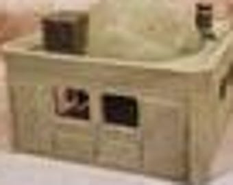 Two Story Level Square Desert House for 28mm Legion Sci-fi Tabletop Terrain