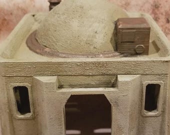 Single Level Square Desert House for 28mm Legion Sci-fi Tabletop Terrain
