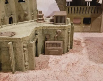 Single Level Corner Desert Building for 28mm Legion Sci-fi Tabletop Terrain