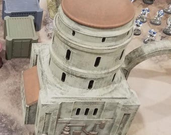 Desert Tower Building for 28mm Legion Sci-fi Tabletop Terrain