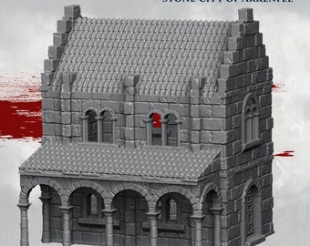 Arkenfel House 2 for 28mm Tabletop Fantasy Terrain - Gondor and Osgiliath Inspired