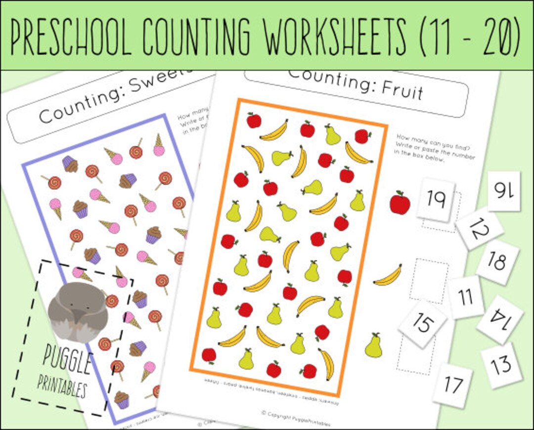 printable-counting-worksheet-for-preschoolers-11-20-download-etsy for Free Printable Counting Worksheet Preschool Printable Counting Worksheet for Preschoolers (11-20) DOWNLOAD - Etsy for Free Printable Counting Worksheet Preschool