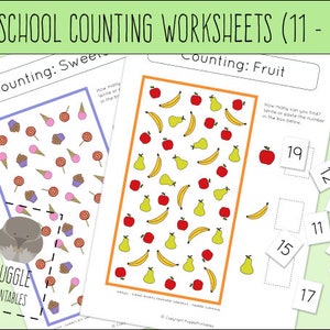 Printable Counting Worksheet for Preschoolers (11-20) DOWNLOAD