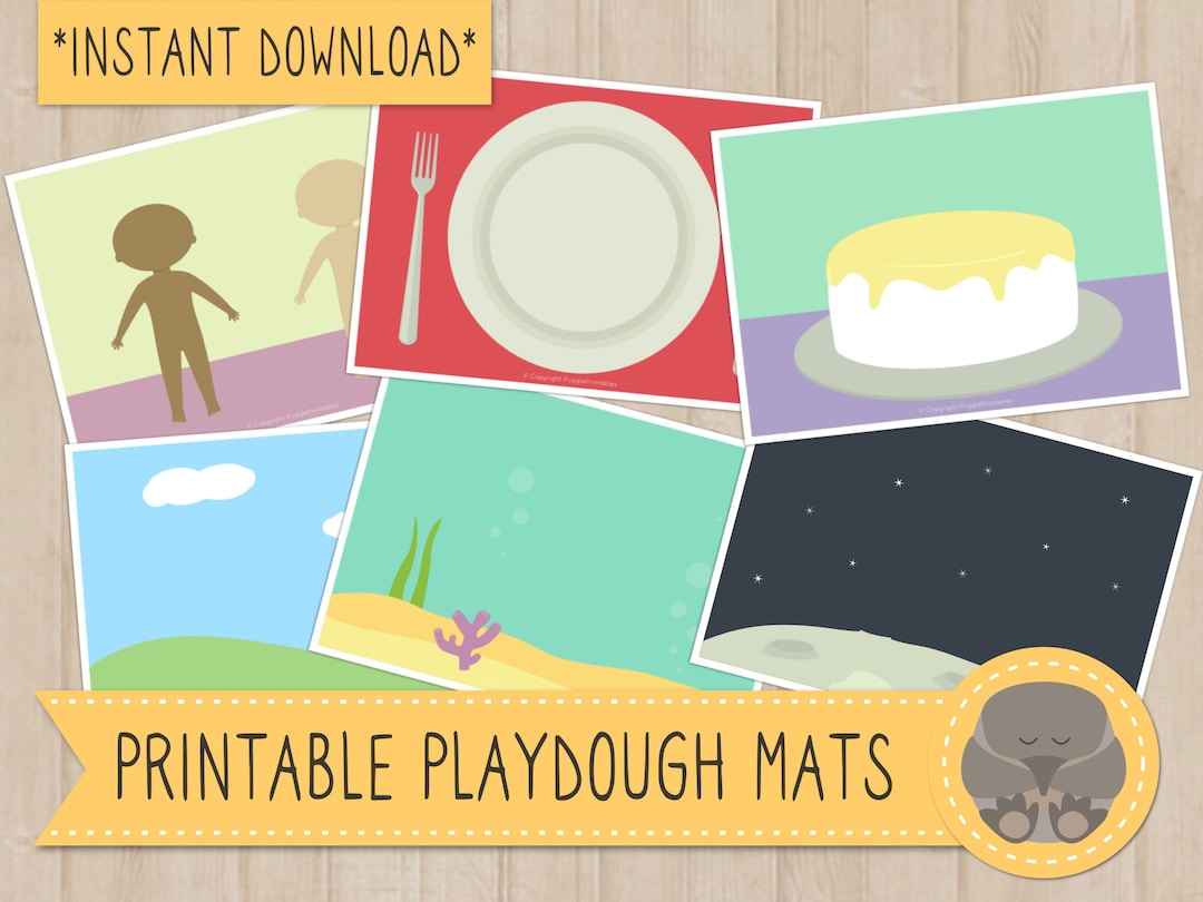 Printable Playdough Mat for Toddlers and Preschoolers, Wikki Stix Mat, Toddler Arts and Crafts ...