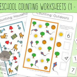 Printable Counting Worksheet for Preschoolers and Toddlers (1-10) DOWNLOAD