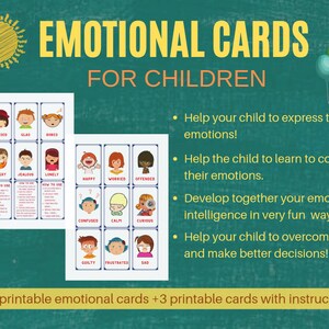 Emotional playing cards for children, PDF