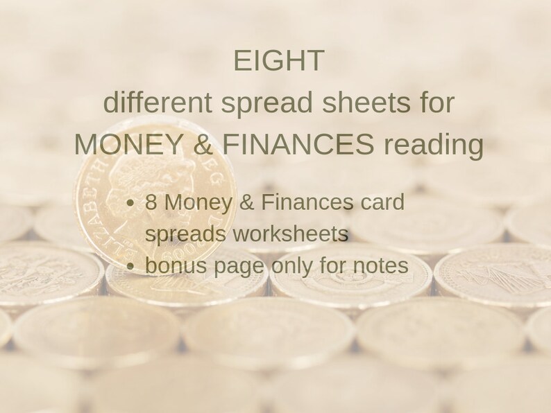 MONEY and FINANCES Tarot spreads / Card Spreads 8 printable Etsy