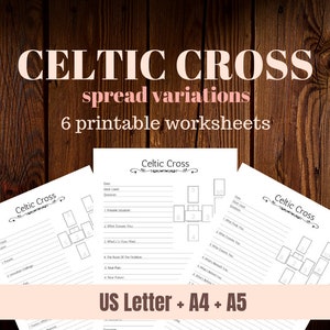 Croce celtica diffusa, 6 fogli di lavoro stampabili, PDF