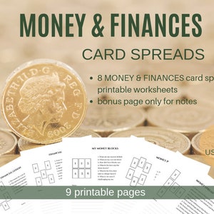 SOLDI e FINANZE Spread dei Tarocchi / Spread delle carte - 8 pagine stampabili + pagina bonus, PDF