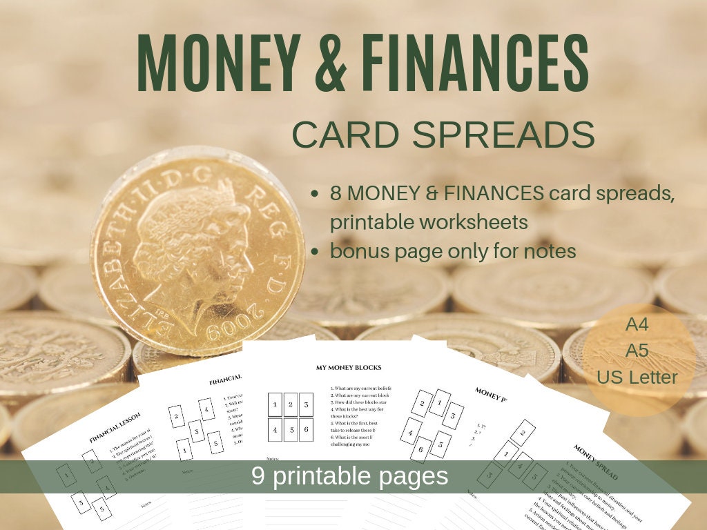 money and finances tarot spreads card spreads 8 printable etsy new zealand