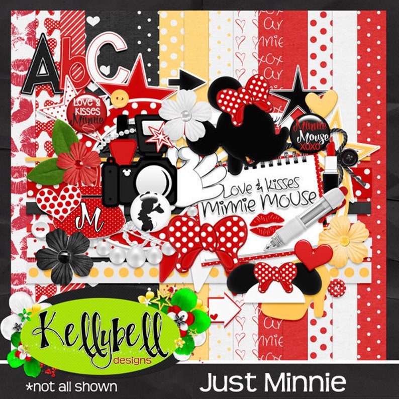 Minnie Mousedisney Digital Scrapbook Kit Etsy