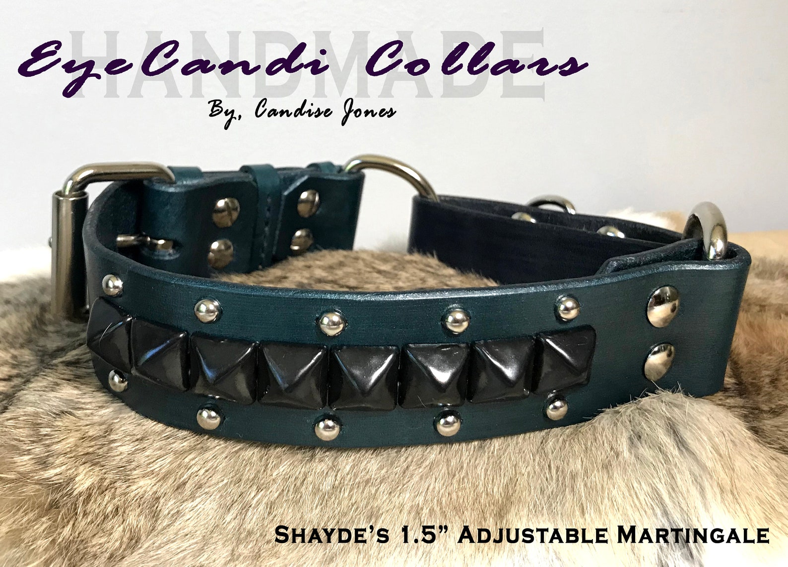 1.5 Wide Leather Adjustable Buckle Martingale Dog Collar Etsy