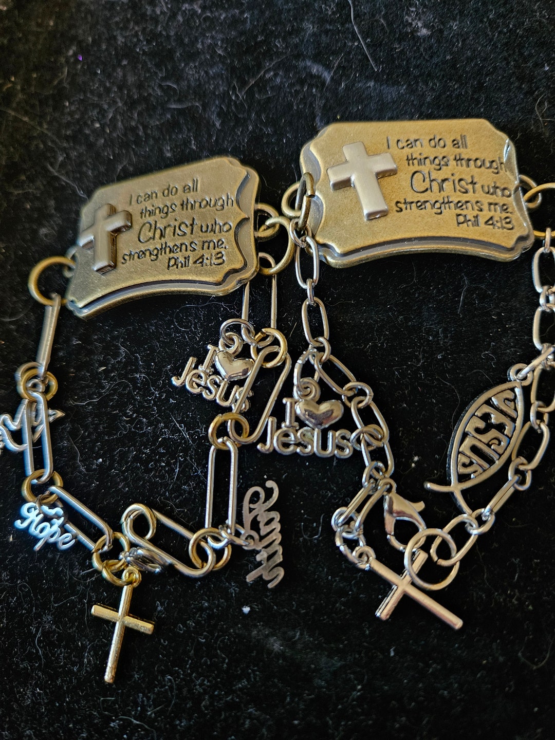Religious Charm Bracelet Phil 413 Bible Passage Bible Passage Charm