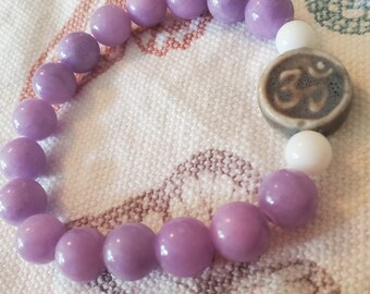 Mashan Jade & White Onyx Bracelet - Third Eye, PMS Support
