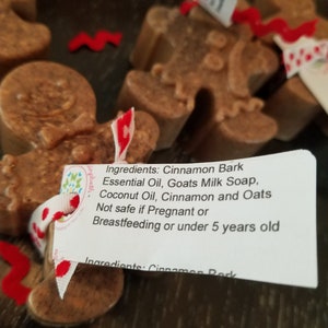 Gingerbread Cinnamon Soap, cinnamon soap, gingerbread man soap, essential oil soap, all natural soap, goats milk soap, Christmas soap