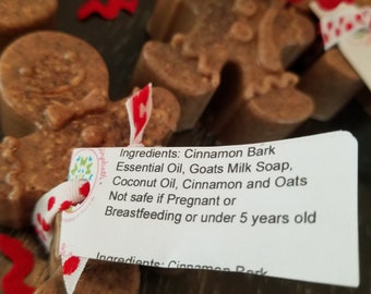 Gingerbread Cinnamon Soap, cinnamon soap, gingerbread man soap, essential oil soap, all natural soap, goats milk soap, Christmas soap
