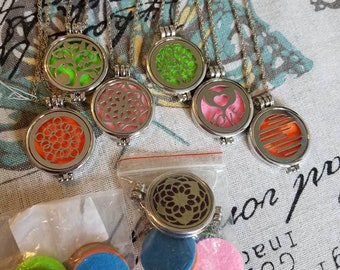 Stainless Steel Aromatherapy Diffuser Necklace, Essential Oil Pendant