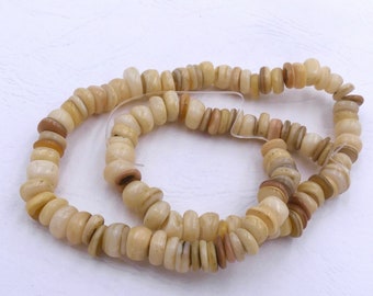 Perlenscheiben in Perlmutt, Durchmesser 7 mm, Beige, verkauft in Chargen von 10 Perlen, Schmuck liefert, kreative Erholung