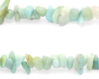 Natural stone chip beads