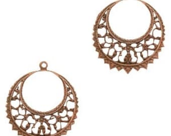 Pendentifs breloques en métal cuivré, haute qualité européenne, style baroque, sans nickel, vendus à la pièce, fournitures bijoux