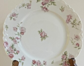 Antique Haviland 8 5/8" Luncheon Plate(s) Schleiger 39F Ranson Pink Roses