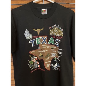 Six Flags Over Texas Single Stitch Black T-Shirt Large