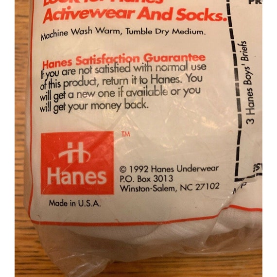 Vintage 1992 NOS Hanes Boys Briefs Underwear Size 12 … - Gem
