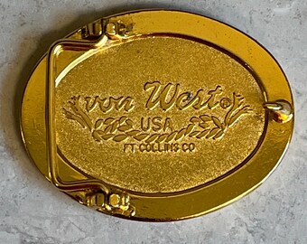 80's ビンテージ バックル VON WEST Vintage 80s Von West Clock Watch Parts Steampunk Artwork Belt
