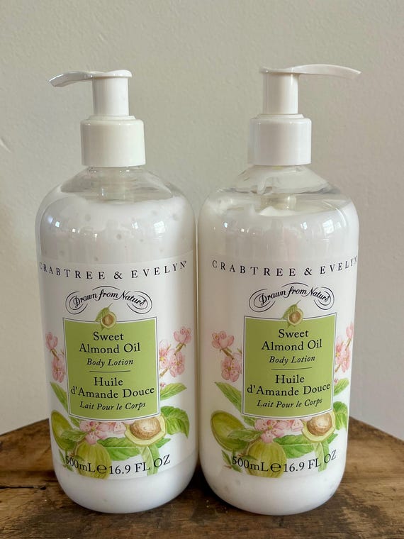 Crabtree & Evelyn Sweet Almond Oil Body Lotion X 2 (16.9 Oz Each