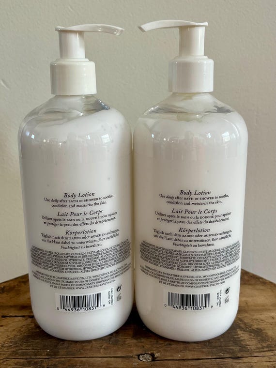 Crabtree & Evelyn Sweet Almond Oil Body Lotion X 2 (16.9 Oz Each