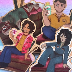 Mouthwashing Wooden Pins | Anya | Daisuke | Curly | Swansea | Video Game | horror game | Mouthwashing | Game | Merch
