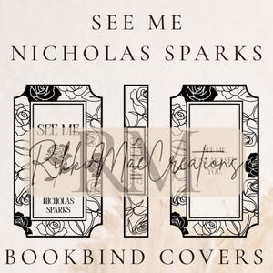 See Me by Nicholas Sparks Bookbinding Covers: SVG & PNG Files (Digital Download)