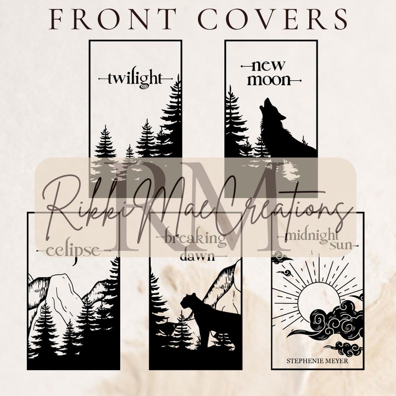 The Twilight Saga Book Binding Covers | Digital Download | SVG File ...