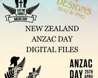 New Zealand ANZAC Day Svg & PNG Digital File Set