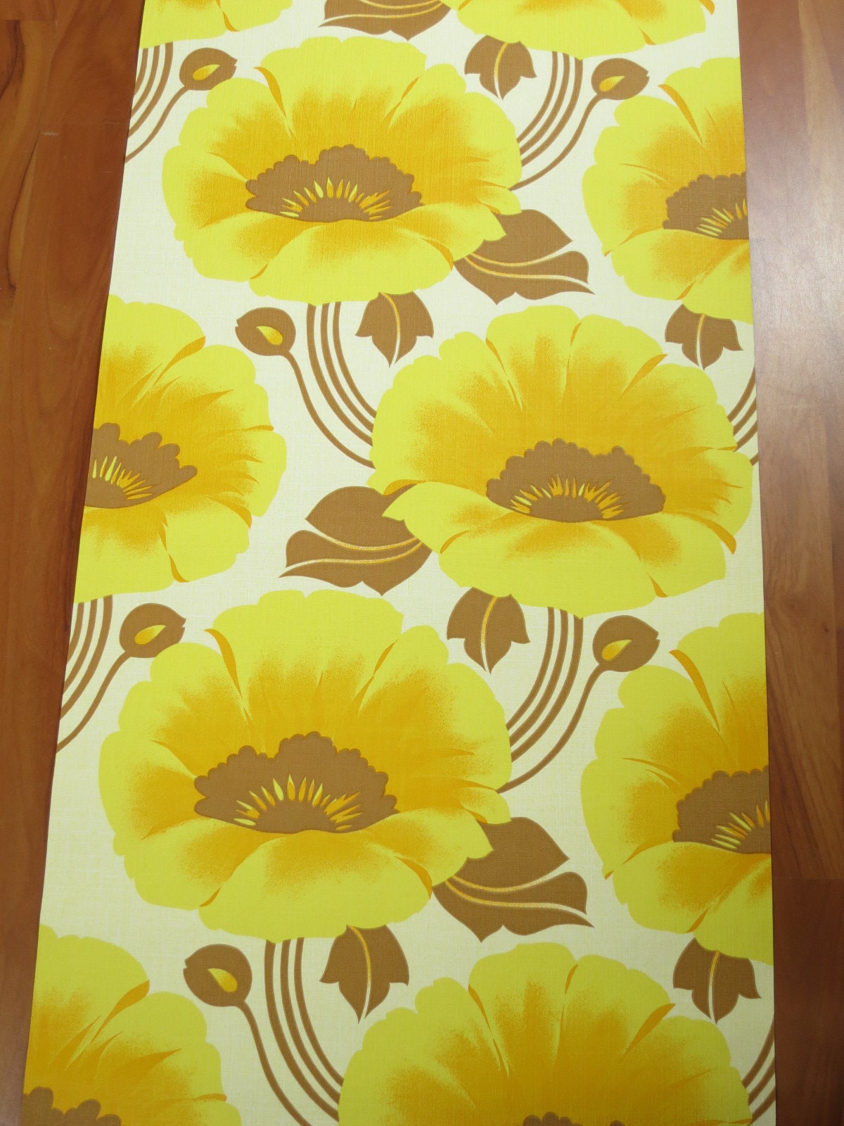 Vintage Wallpaper Yellow Shine 2533 Etsy Vintage Wallpaper Yellow Shine 2533 Etsy