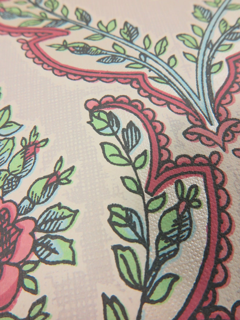 Vintage Wallpaper Aziza #3426 - Etsy
