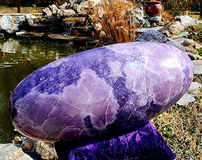 Large Lepidolite Lavender Quartz Shiva Lingam-12 LBS