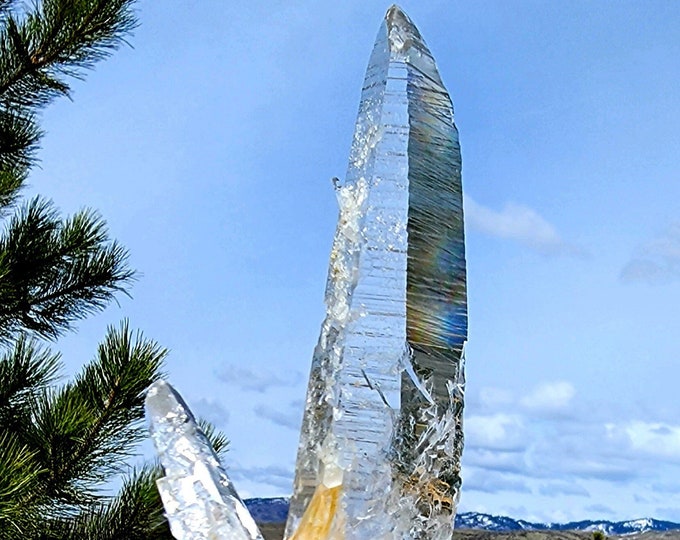 Colombian Lemurian Quartz Crystal-Penas Blancas-Extremely Unique Formation-Bridge Crystal Formation-Laser Wand