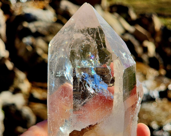 Clear Himalayan Quartz with Rainbows-Beautiful
