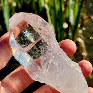 Clear Himalayan Quartz with Rainbows-Beautiful