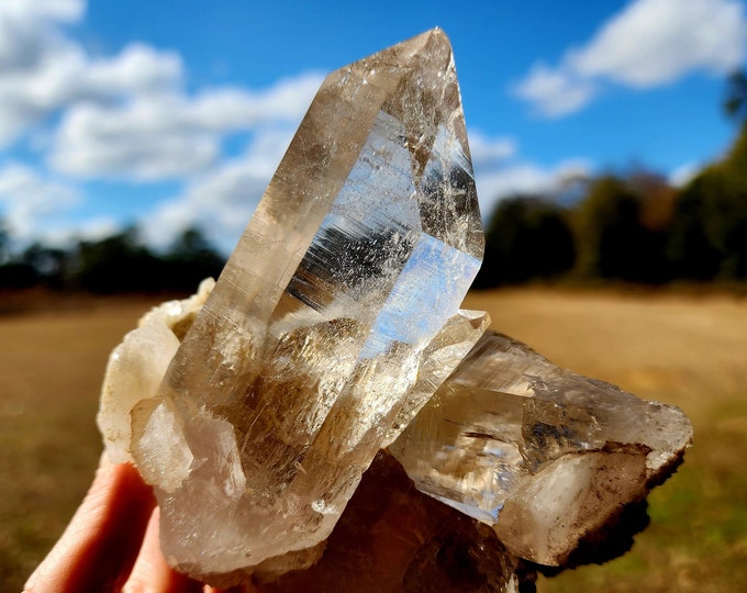 Clear Himalayan Quartz Cluster