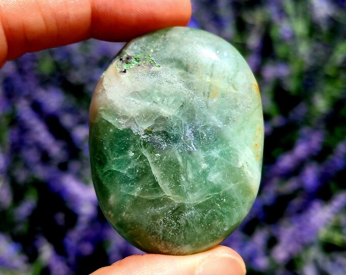 Green Fluorite Palm Stone