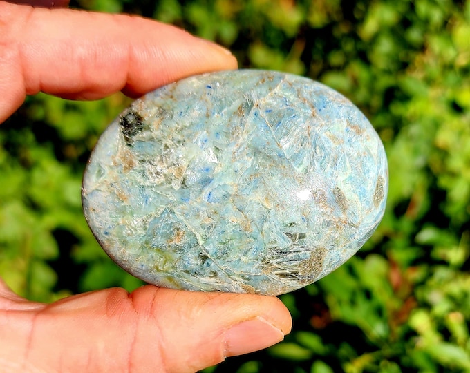 Multicolored Kyanite Palm Stone
