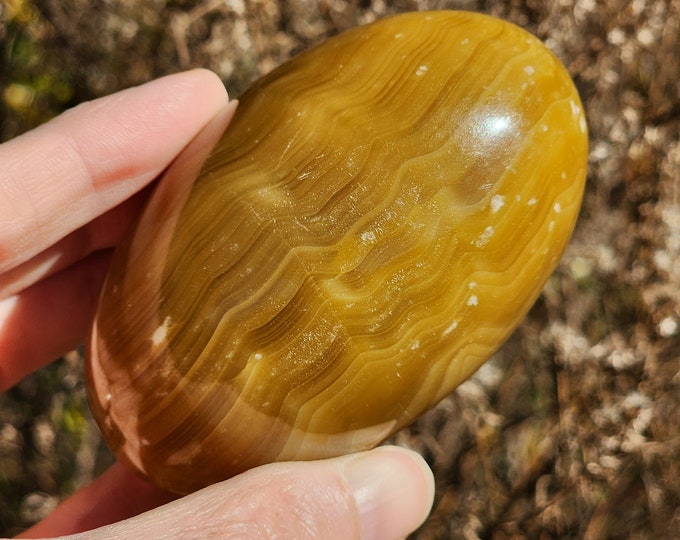 Banded Mexican Honey Calcite Shiva Lingam